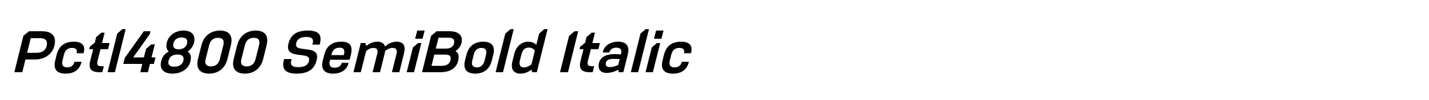 Pctl4800 SemiBold Italic image